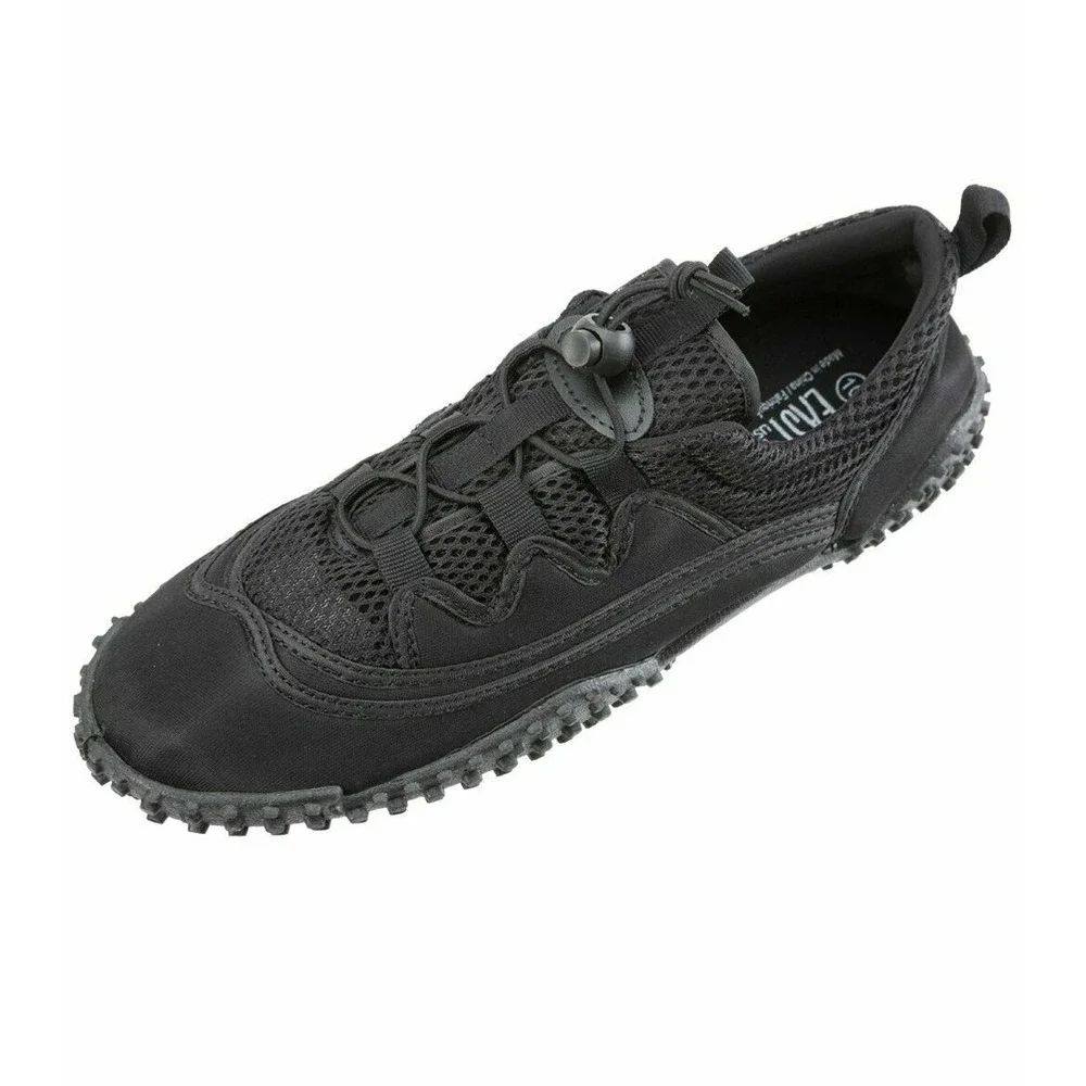 Easy USA Men's Laced Water Shoes Size 7 Black NEW